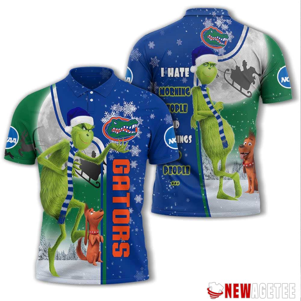 Grinch Stole Christmas Florida Gators Ncaa I Hate Morning People Polo Shirt