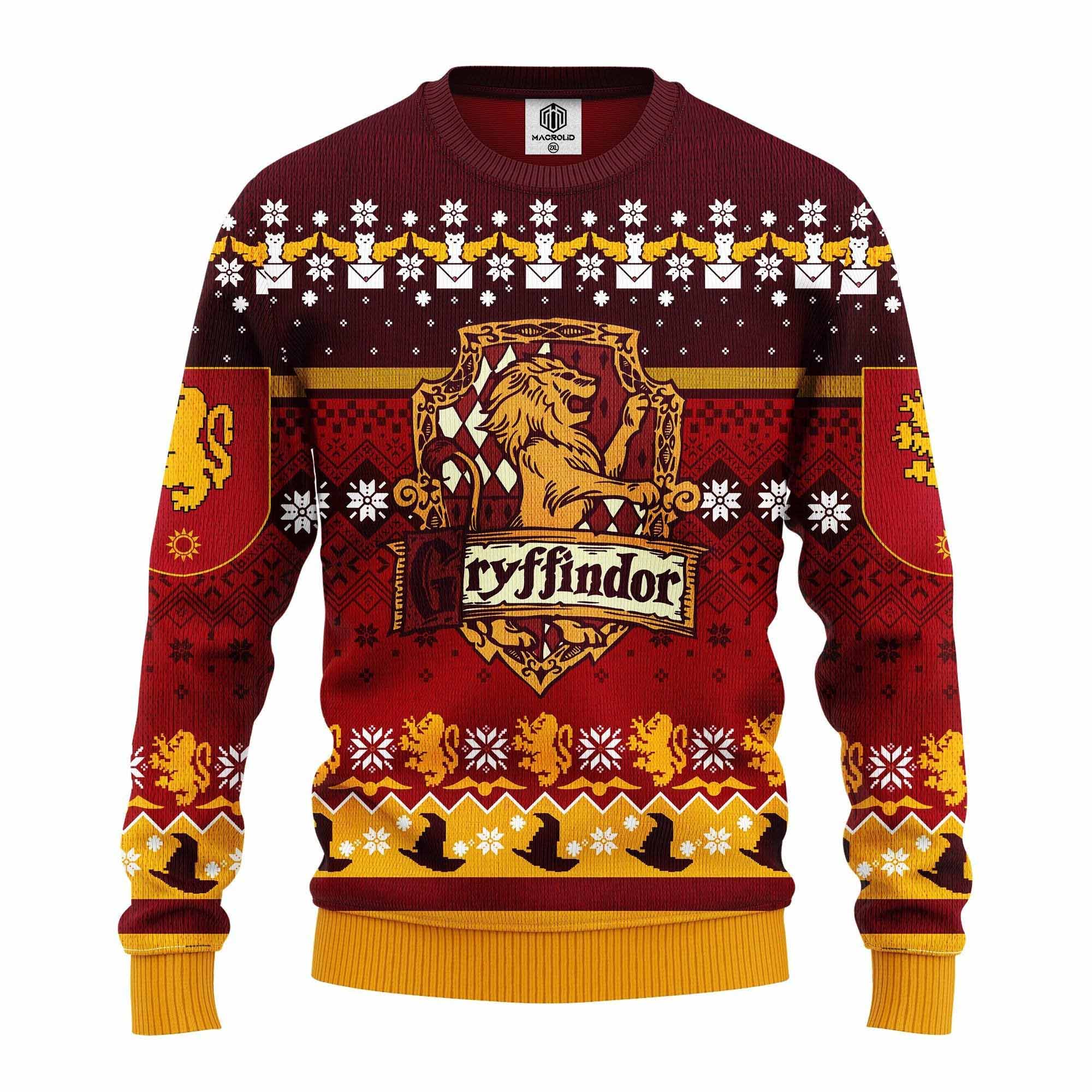 Gryffindor Harry Witch Ugly Christmas Sweater