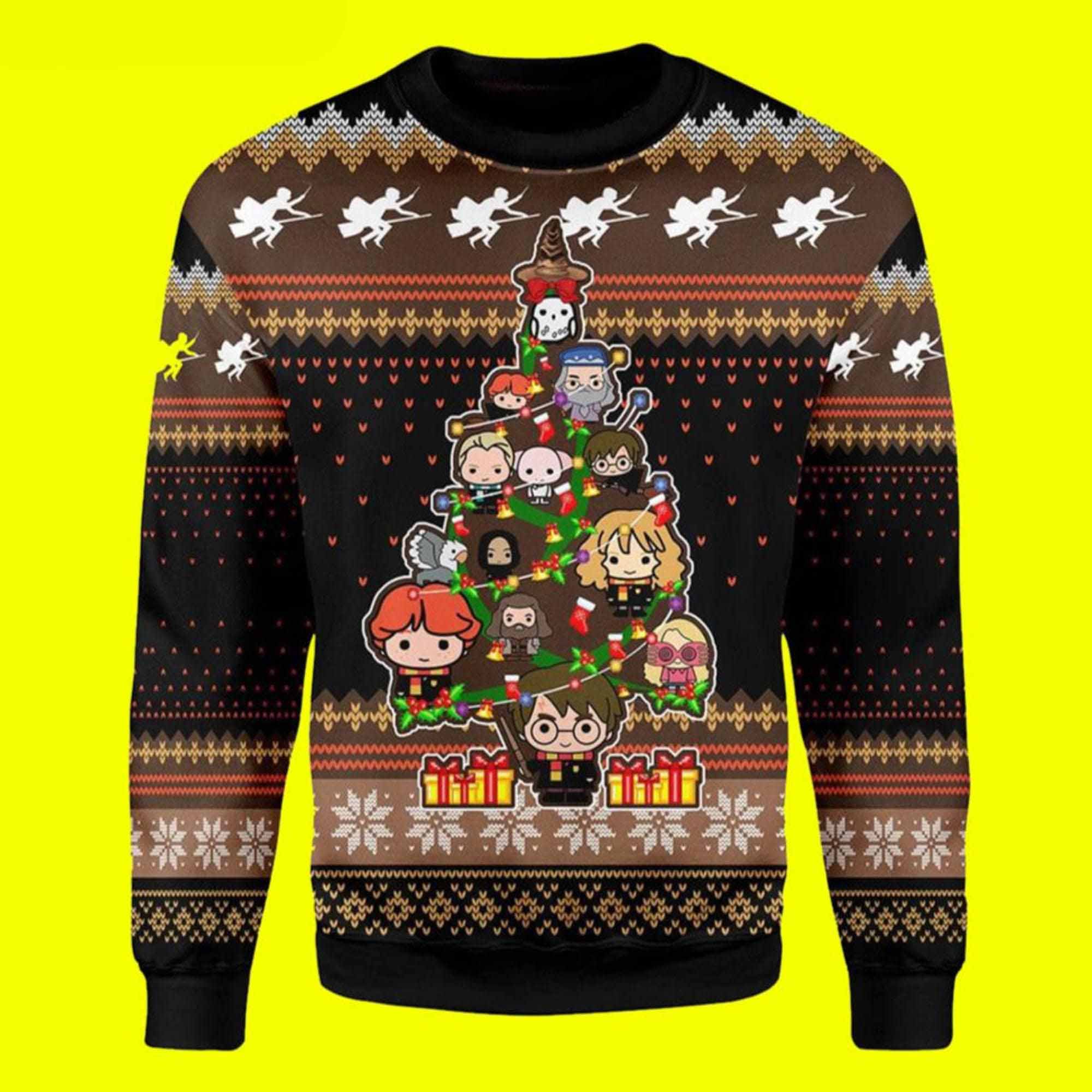 Harry Time Adventure Of Witches Ugly Christmas Sweater