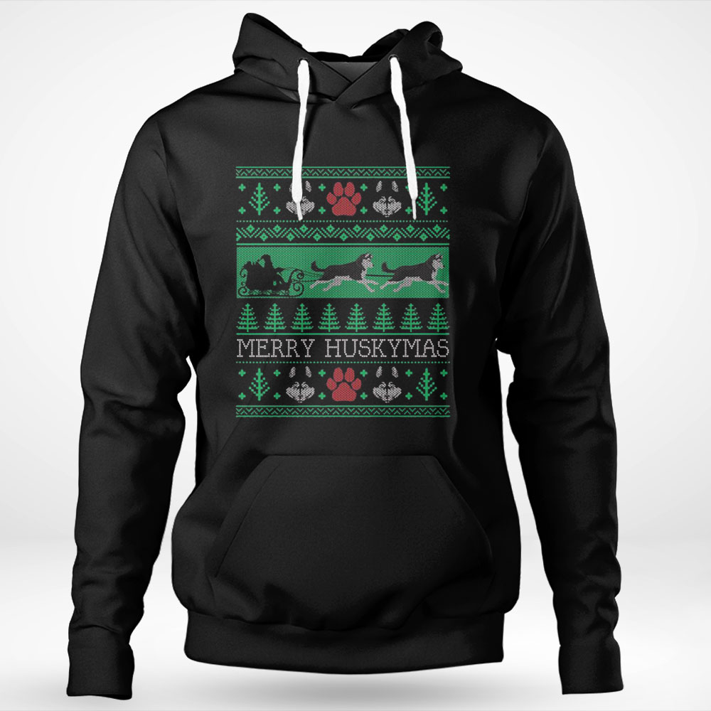 Christmas Siberian Husky Dog Funny Husky Ugly Christmas Sweater Shirt