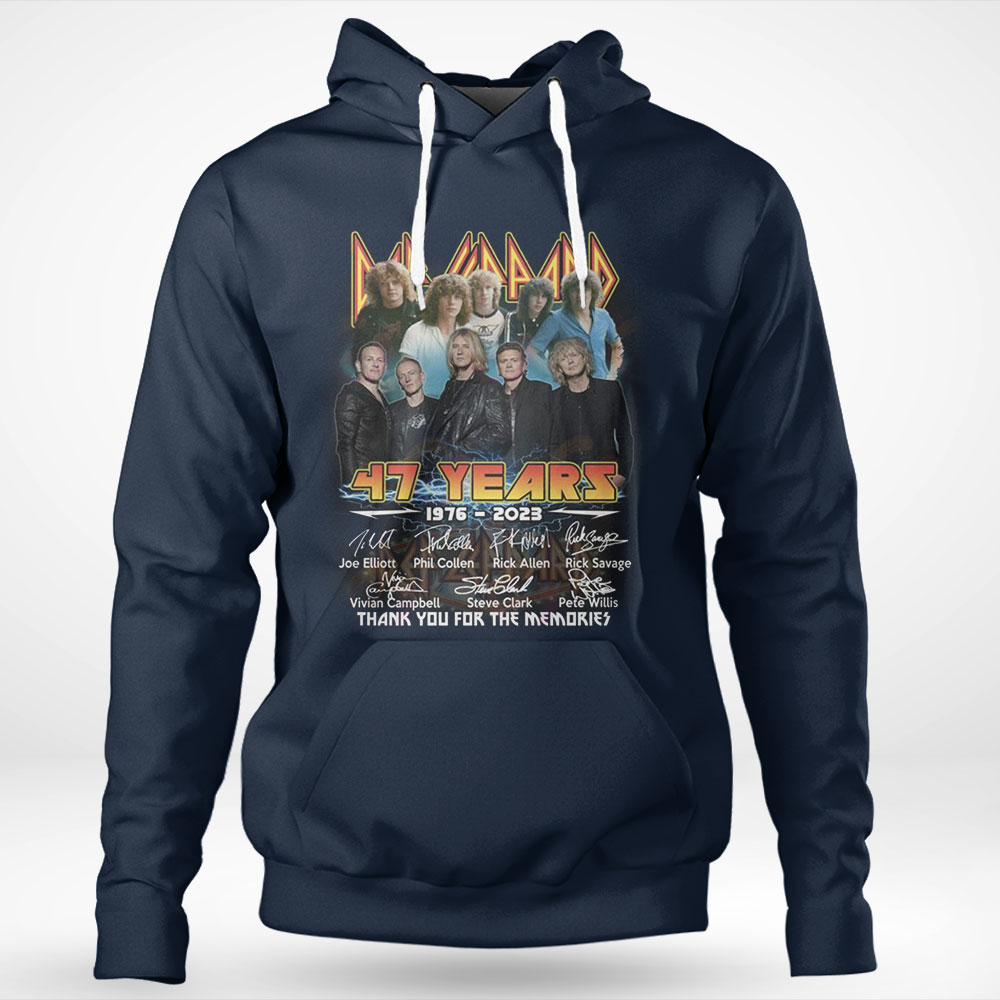 Def Leppard 47 Years 1976 – 2023 Thank You For The Memories T-shirt