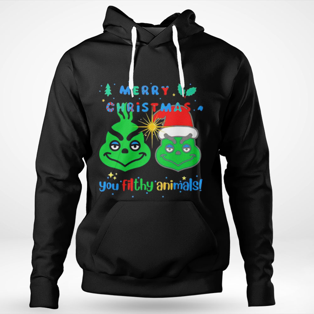 Merry Christmas You Filthy Animal Grinch Shirt