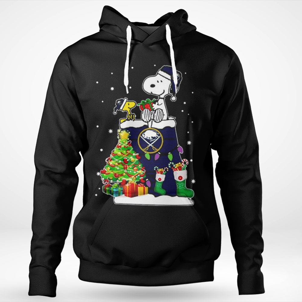 Santa Buffalo Sabres Snoopy And Woodstock Christmas Shirt