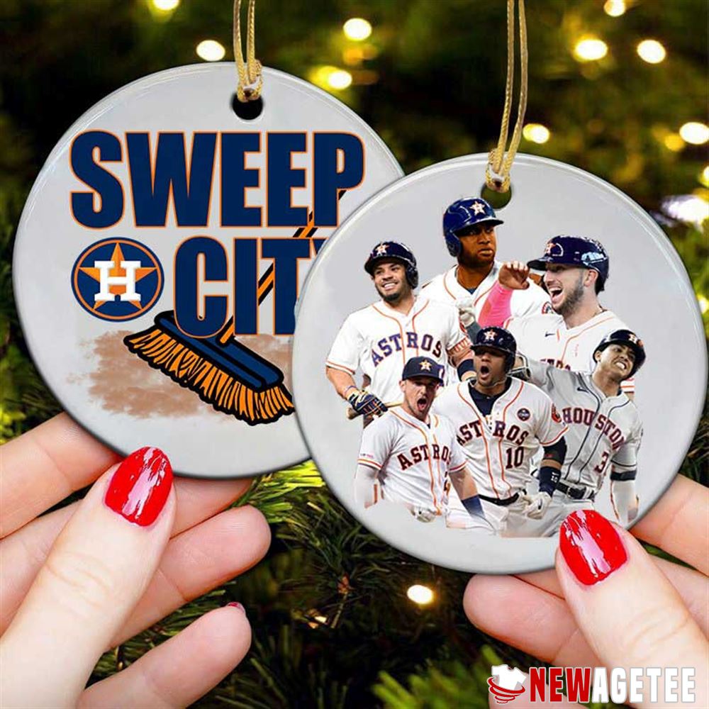 Sweep City Houston Astros World Series 2022 Champions Christmas Ornament Decoration