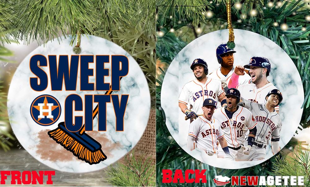 Sweep City Houston Astros World Series 2022 Champions Christmas Ornament Decoration