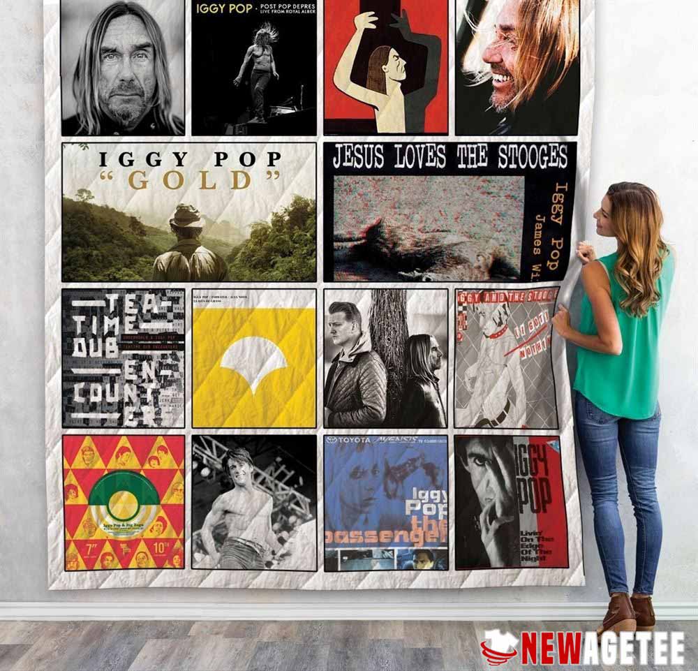 Iggy Pop Albums Cover Fleece Throw Blanket Iggy Pop Albums Cover Fleece Throw Blanket