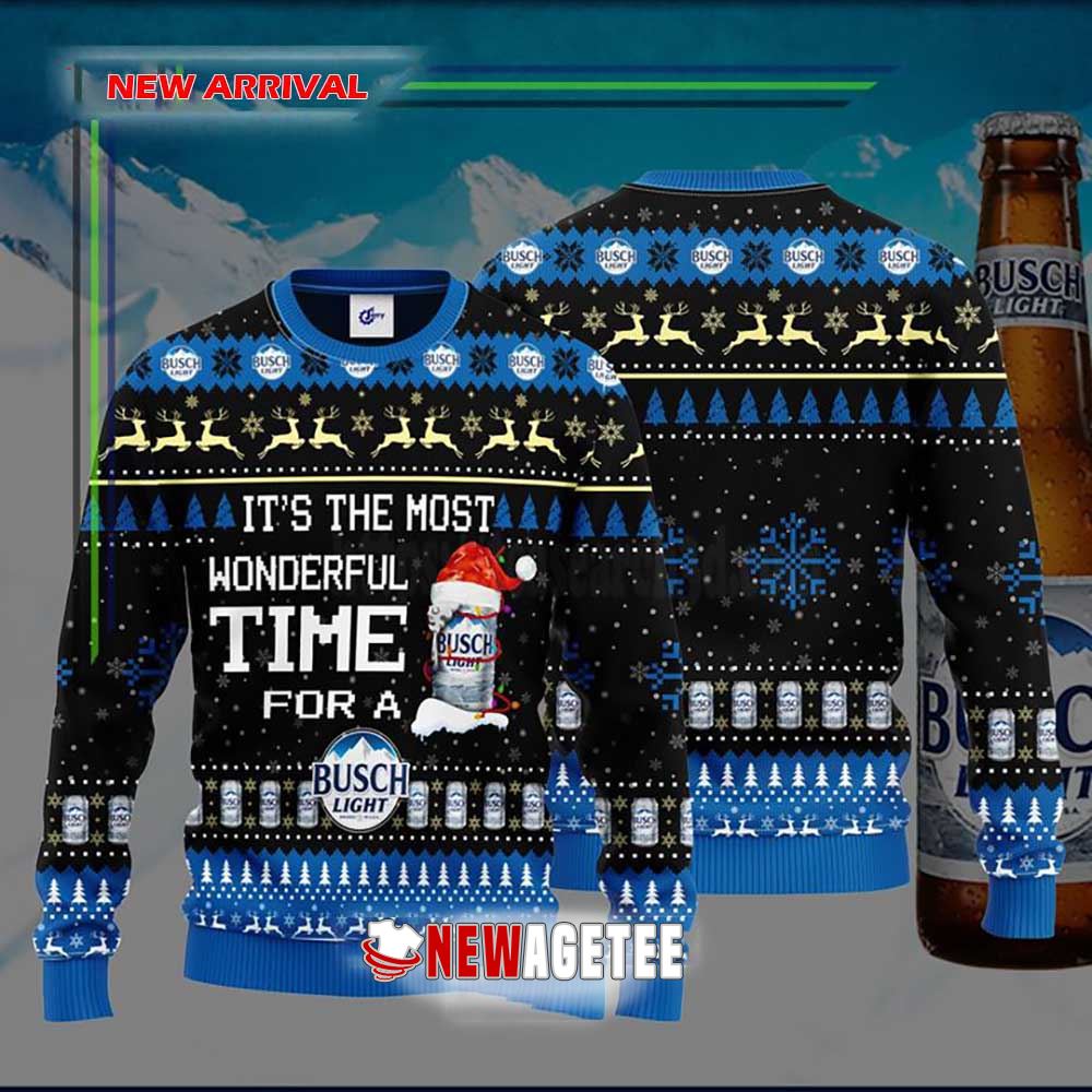 Its The Most Wonderful Time For A Busch Light Beer Ugly Christmas Sweater