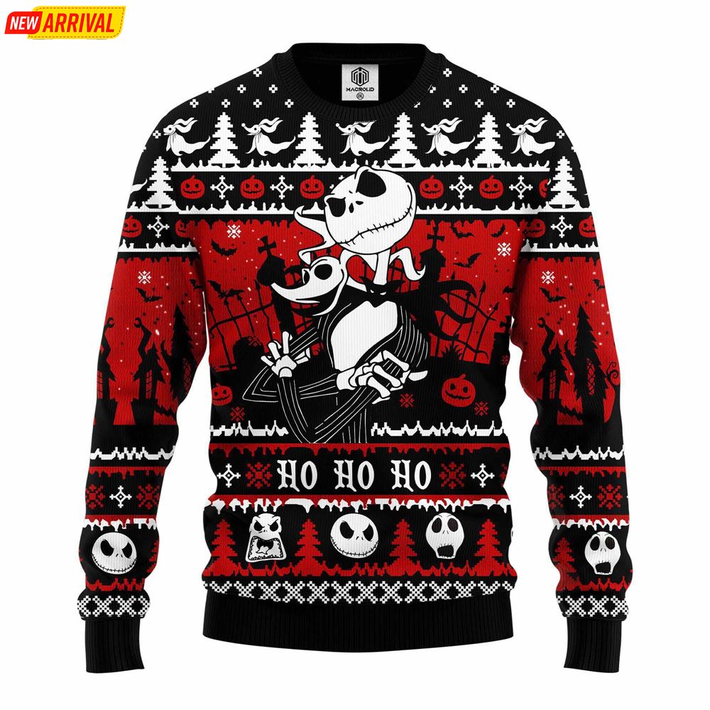 Jack And Zero Nightmare Before Xmas Ugly Christmas Sweater