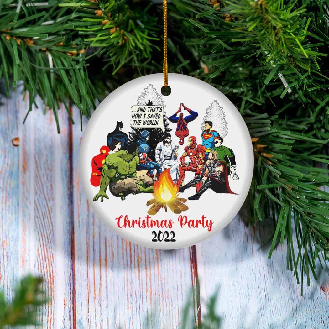 Jesus Superheroes And Thats How I Saved The World Ornament