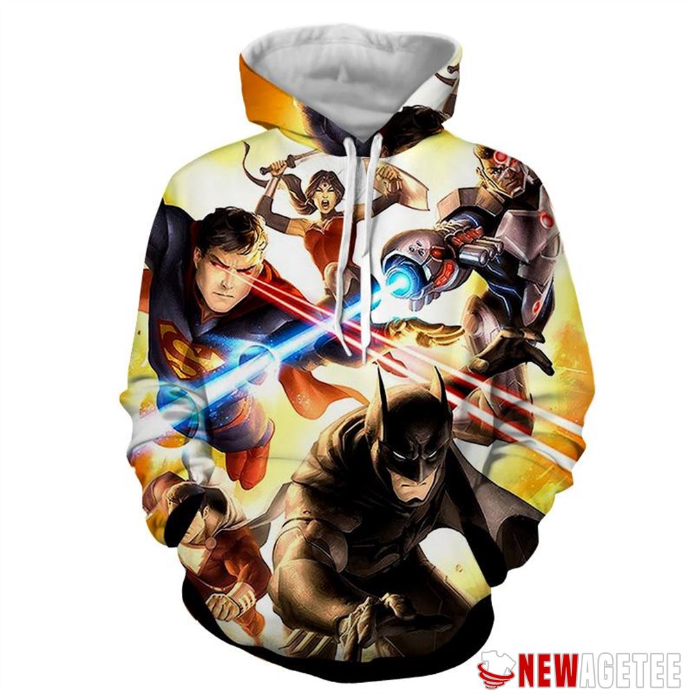Jla Super Power Superheroes Team Unisex Hoodie