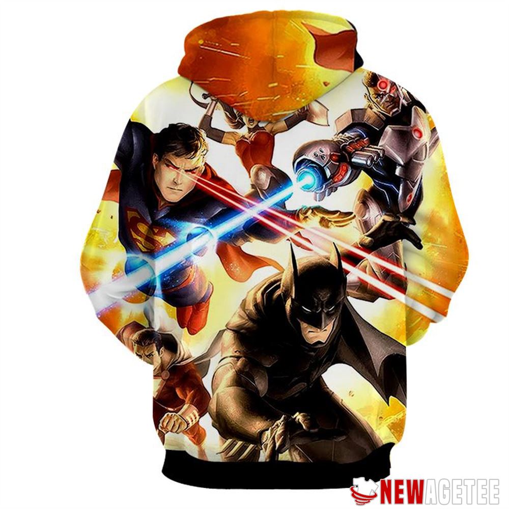 Jla Super Power Superheroes Team Unisex Hoodie