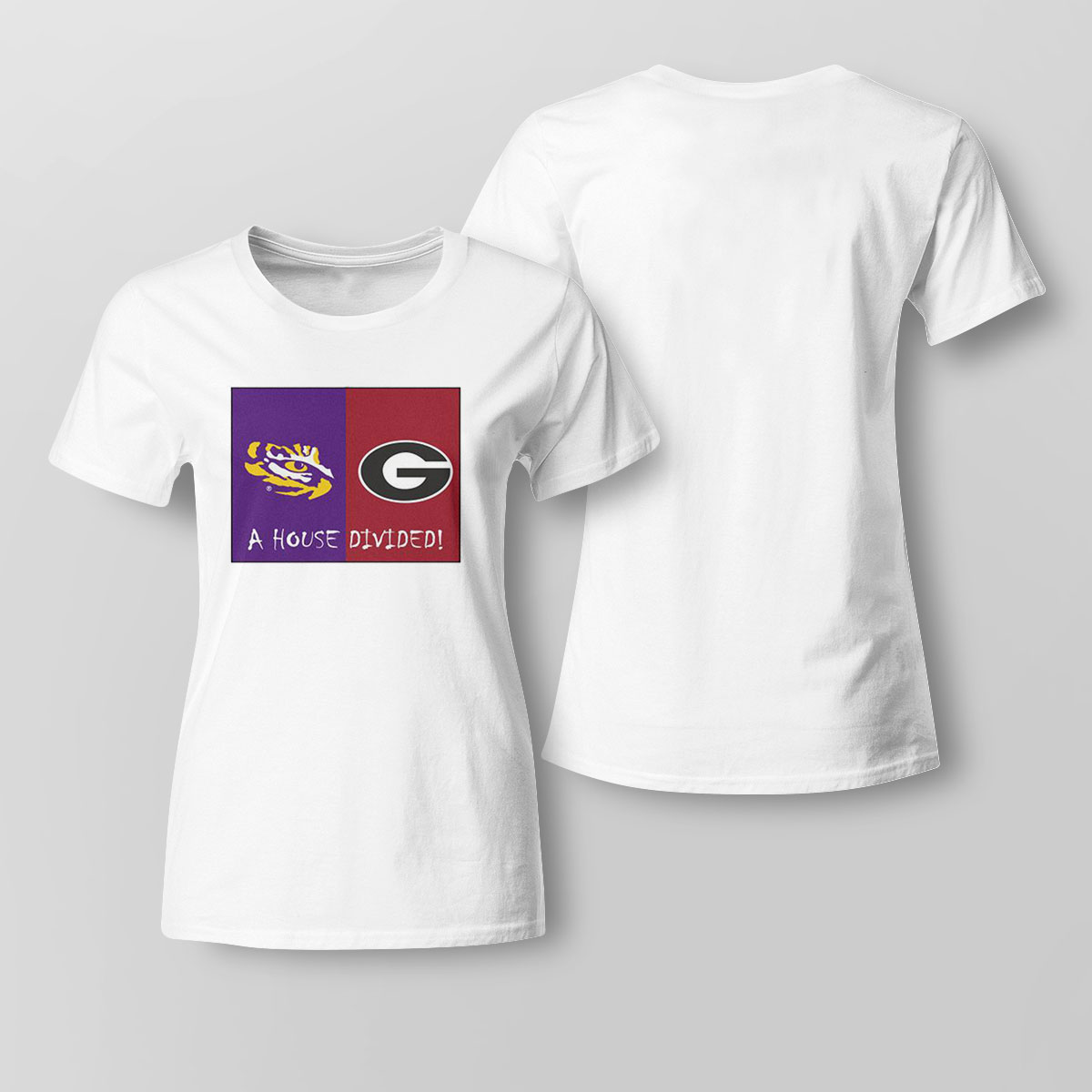 Lsu Tigers Vs Georgia Bulldogs A House Divided 2022 Shirt