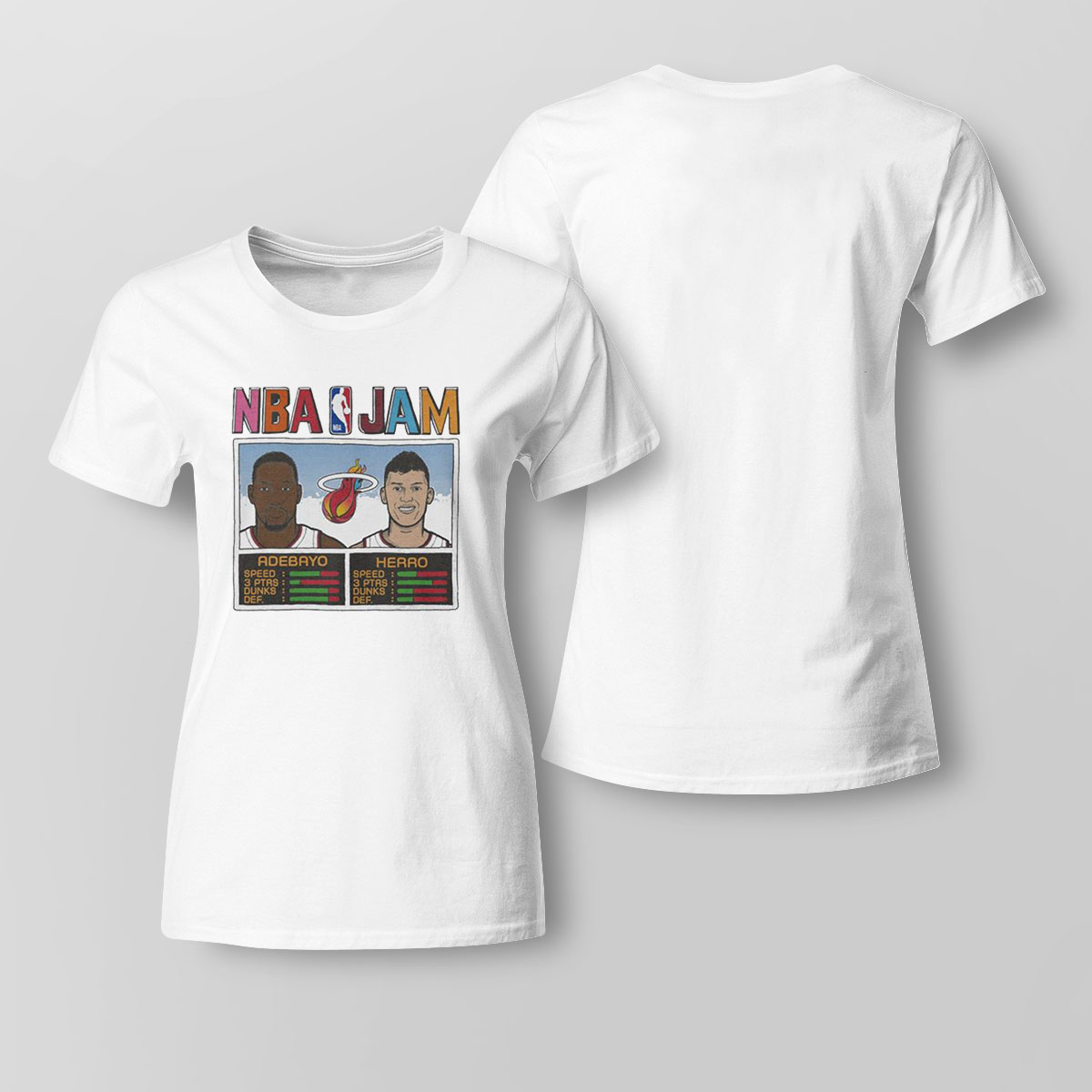 Nba Jam Miami Heat Tyler Herro And Bam Adebayo Hoodie Shirt