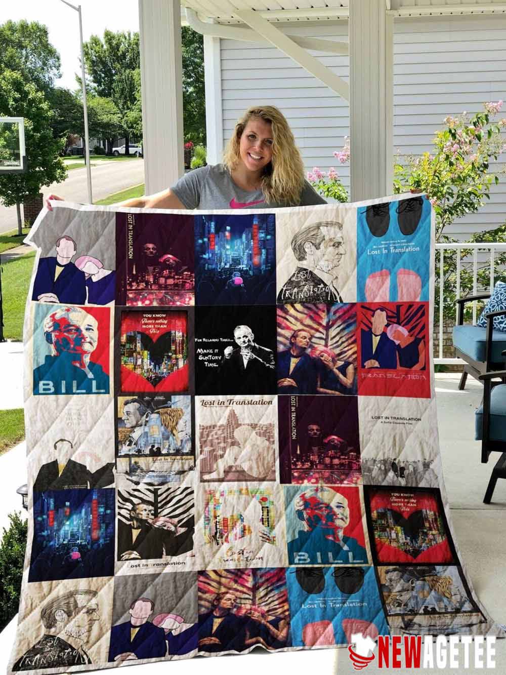 Lost In Translation Fleece Quilt Blanket Lost In Translation Fleece Quilt Blanket