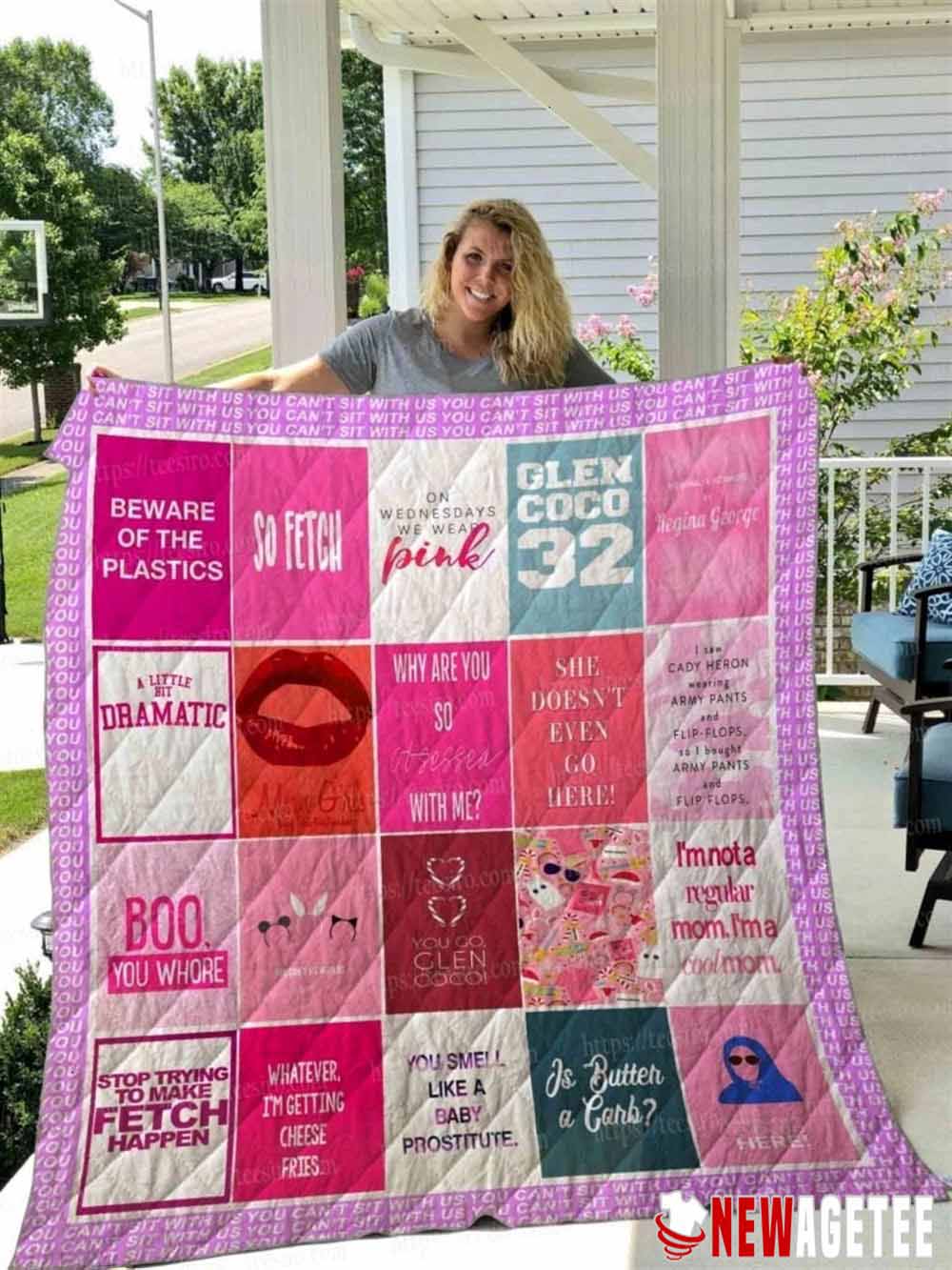 Mean Girls Quotes Fleece Throw Blanket