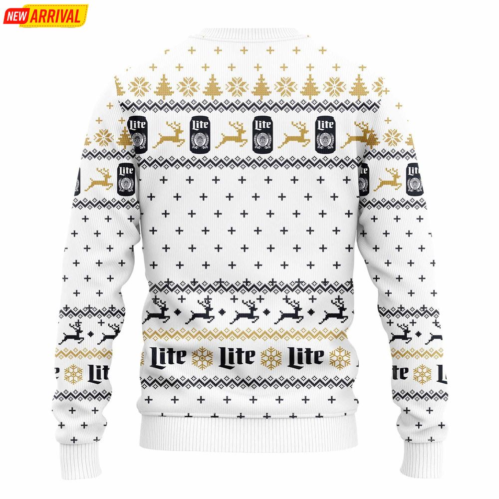 Miller Lite Cans Ugly Christmas Sweater