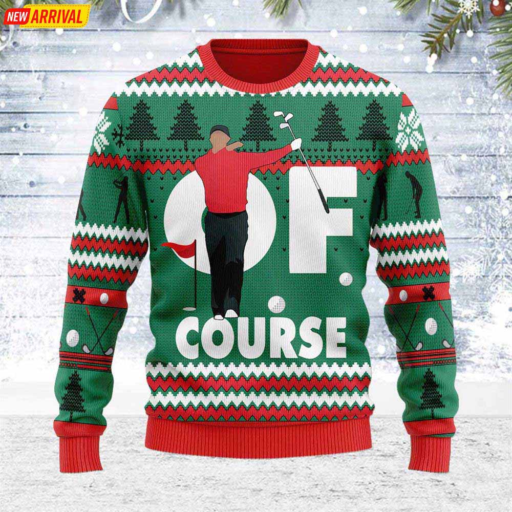 Of Course Tiger Ugly Christmas Sweater
