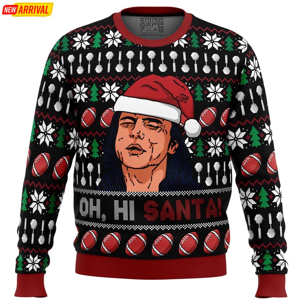 Oh Hi Santa The Room Ugly Christmas Sweater Oh Hi Santa The Room Ugly Christmas Sweater