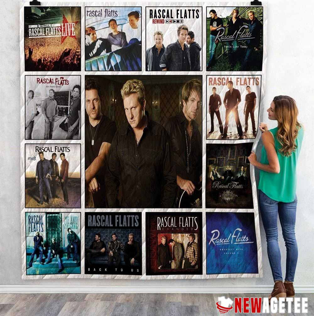 Rascal Flatts Country Band Quilt Blanket Queen Gift For Country Music Lovers