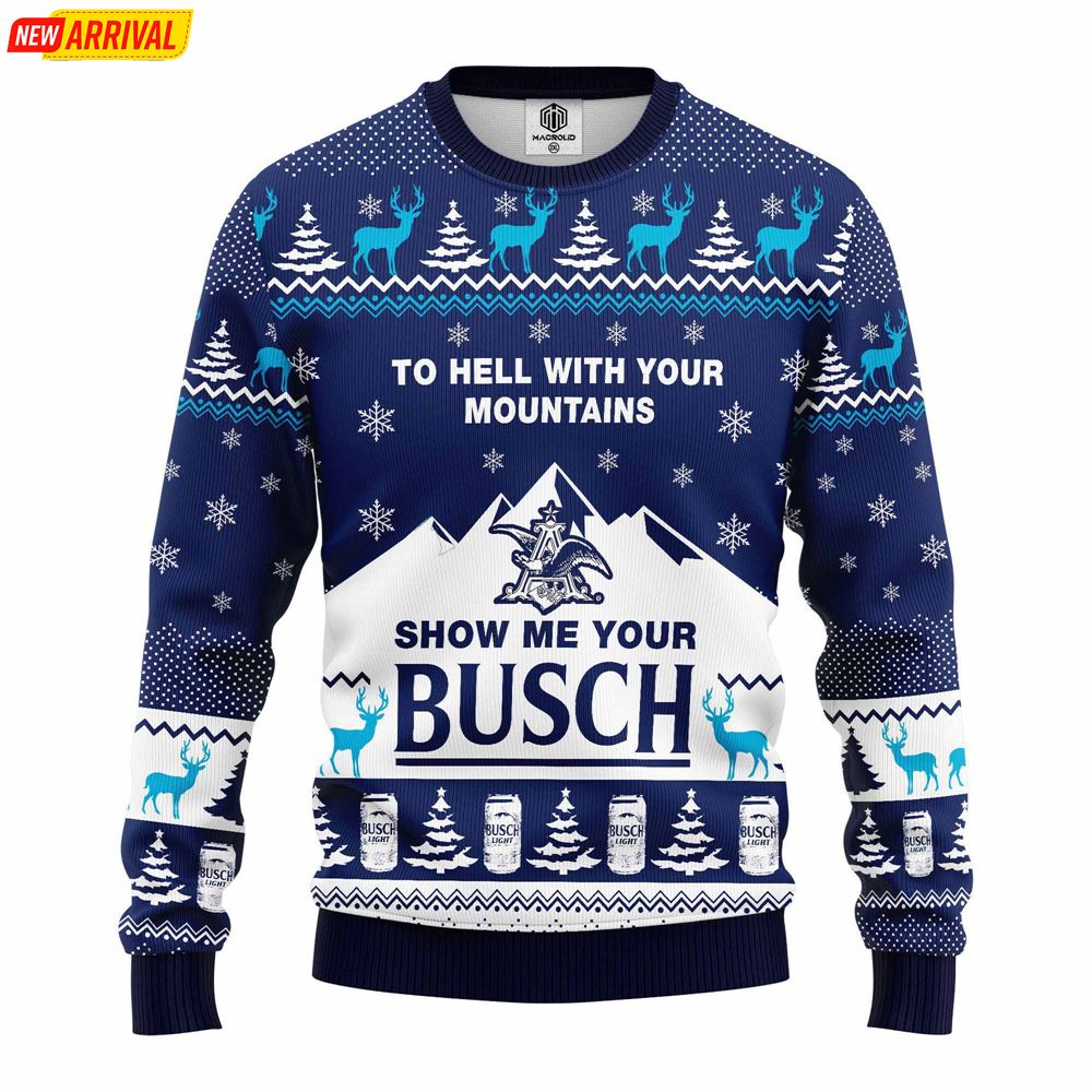Show Me Your Busch Ugly Christmas Sweater