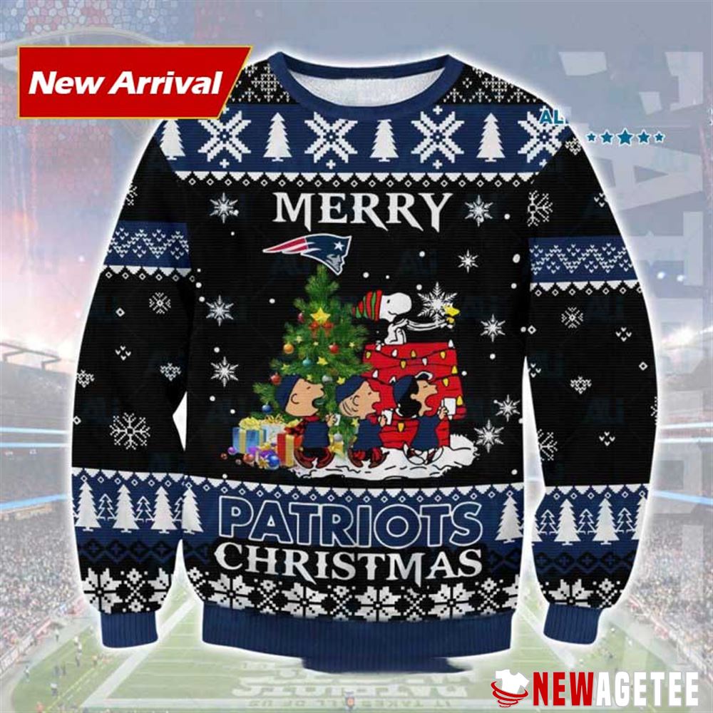 Snoopy New England Patriots Ugly Christmas Sweater