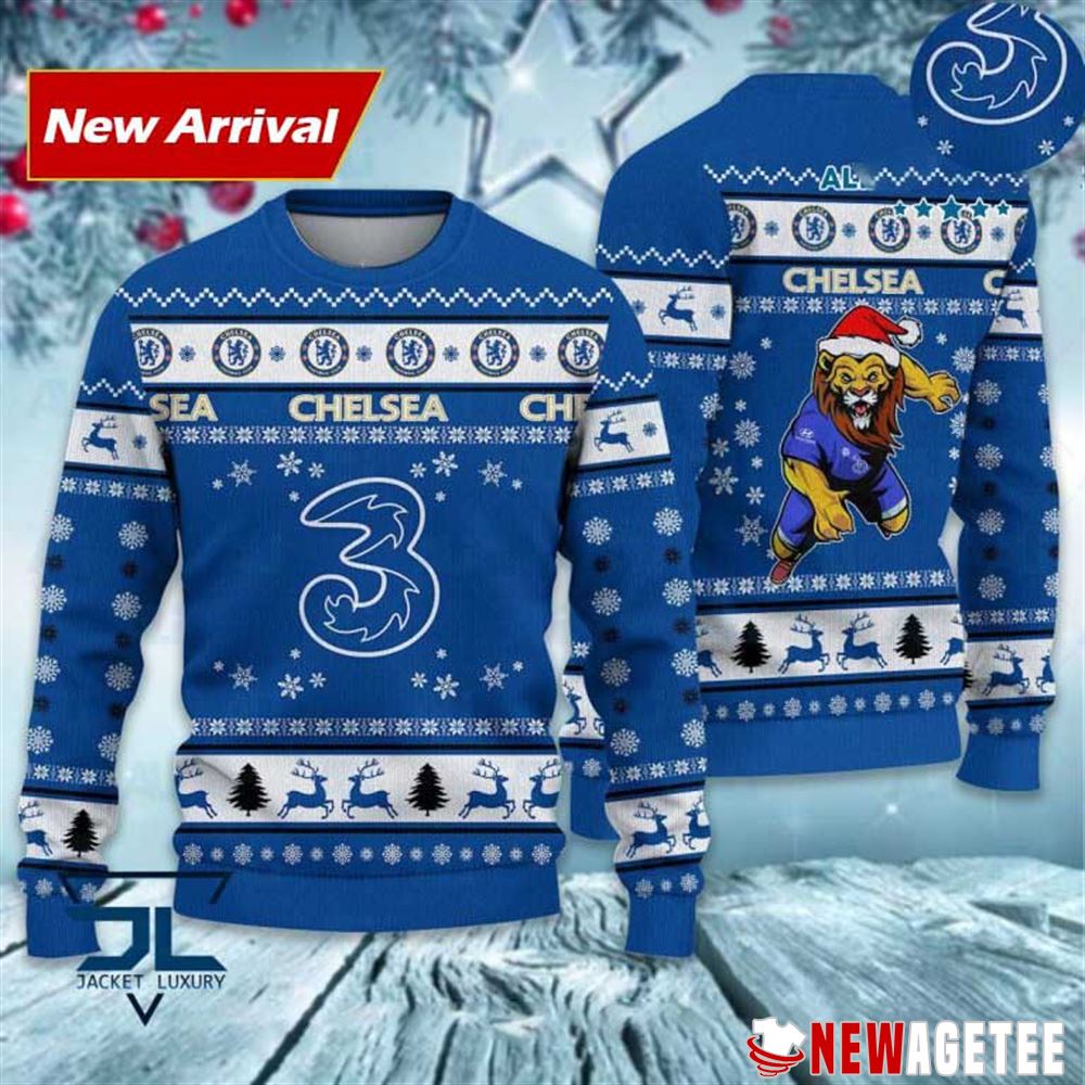 Stamford Chelsea Fc Mascot Premier League Ugly Christmas Sweater