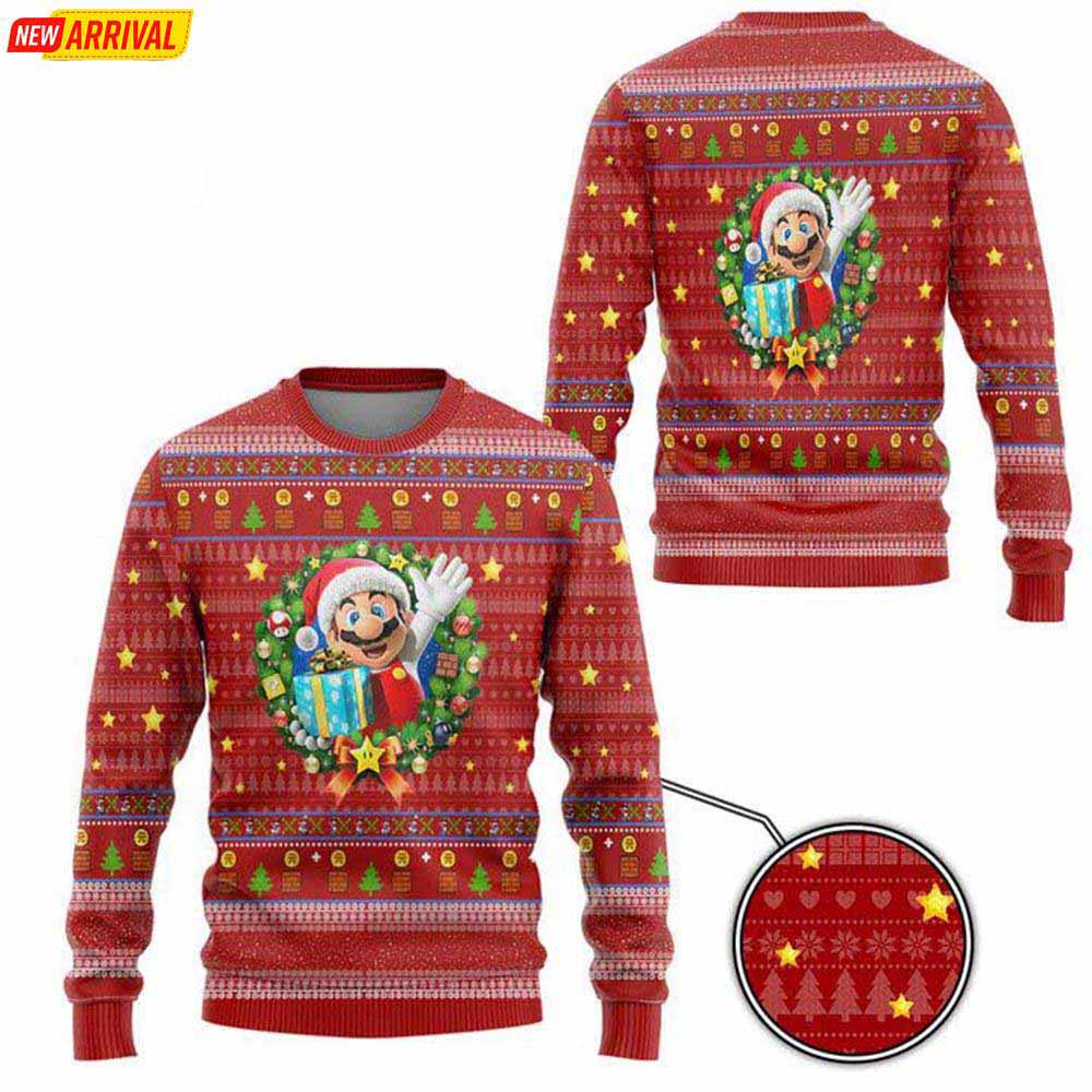 Super Mario Santa Claus Ugly Christmas Sweater