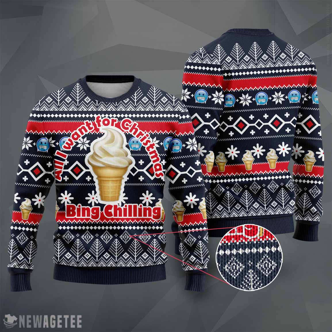 All I Want For Christmas Is Bing Chilling John Cena Ugly Christmas Sweater