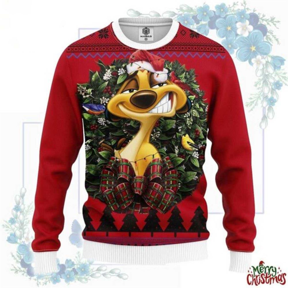 Timon Lion King Ugly Christmas Sweater Timon Lion King Ugly Christmas Sweater