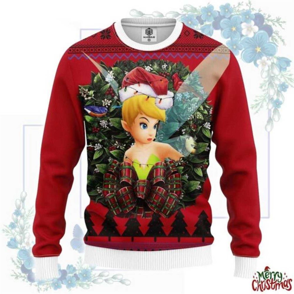 Tinker Bell Christmas Circle Ugly Christmas Sweater Tinker Bell Christmas Circle Ugly Christmas Sweater
