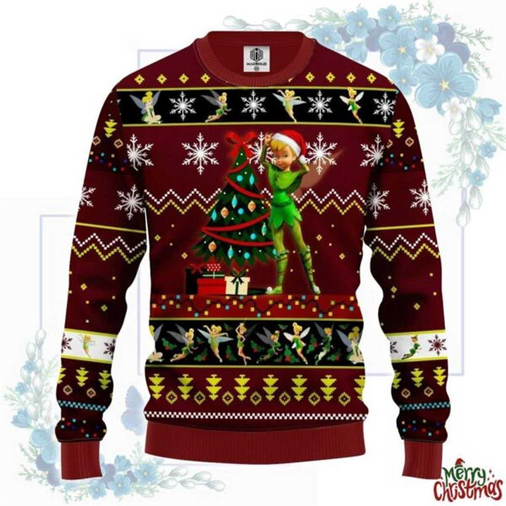 Tinker Bell Christmas Tree Ugly Christmas Sweater Tinker Bell Christmas Tree Ugly Christmas Sweater
