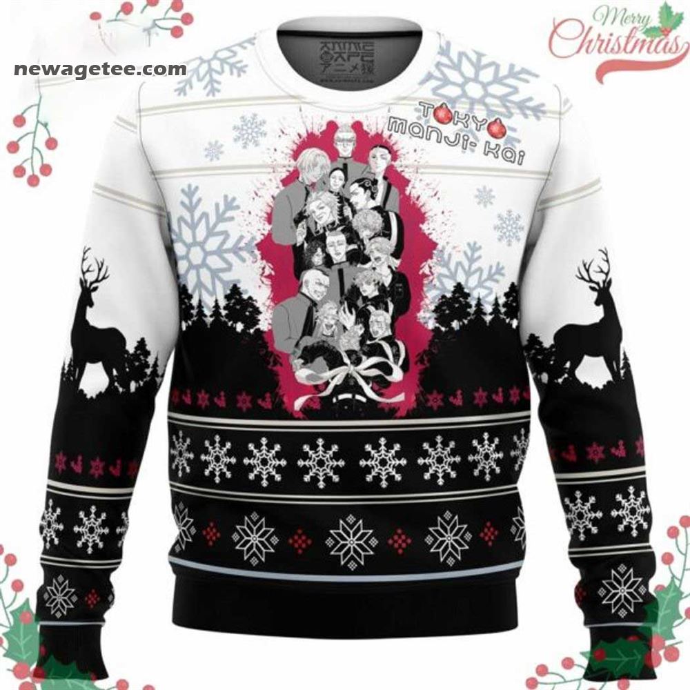 Tokyo Revengers Toman Manji Gang Ugly Christmas Sweater