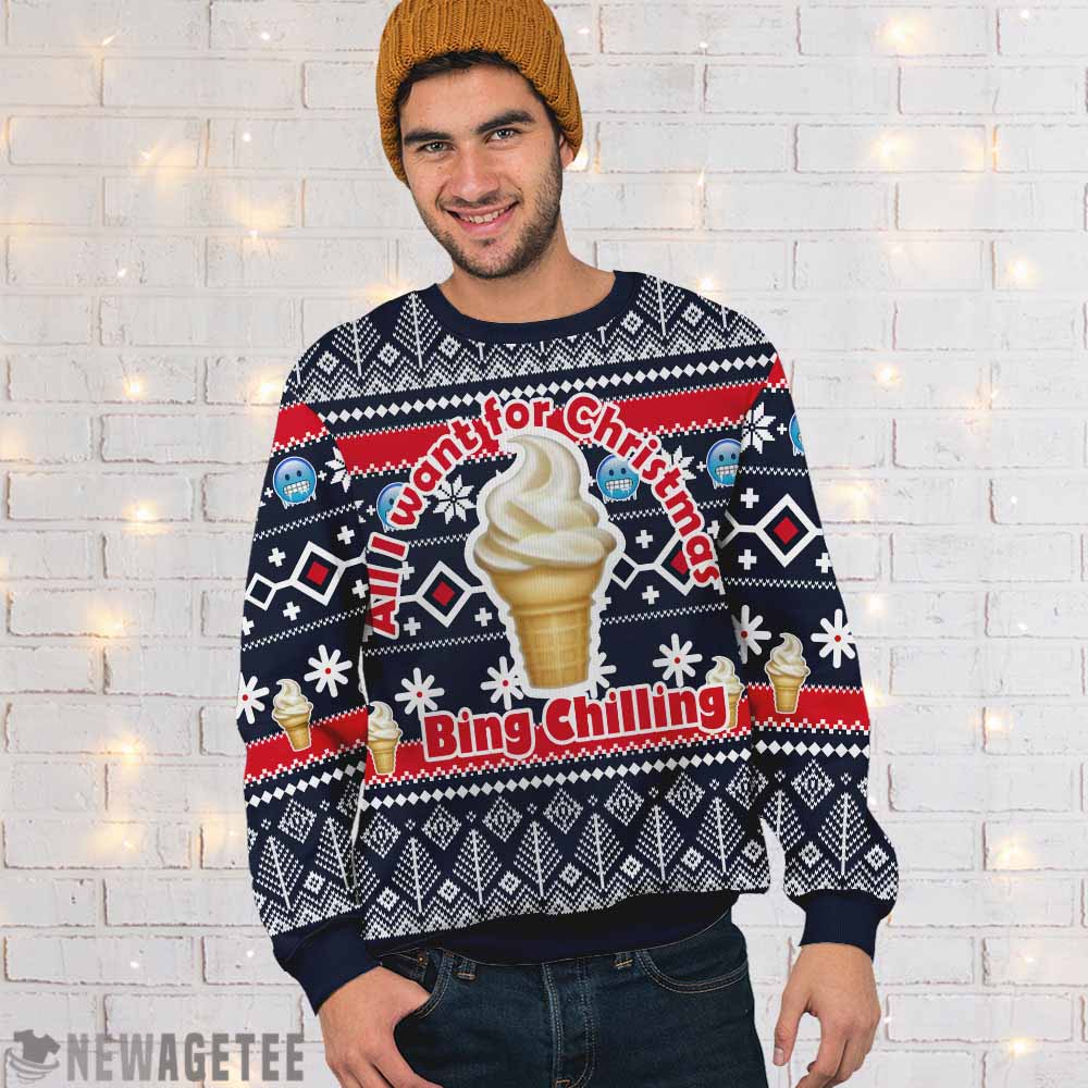 All I Want For Christmas Is Bing Chilling John Cena Ugly Christmas Sweater