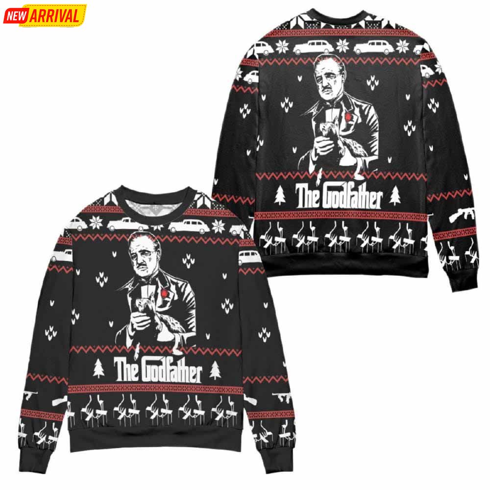 Vito Corleone The Godfather Ugly Christmas Sweater