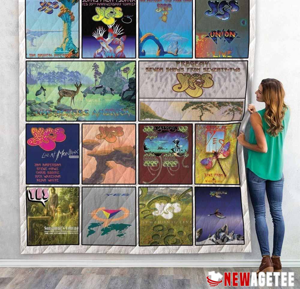 Yes Rock Band Fleece Quilt Blanket Gift For Rock And Roll Music Lovers