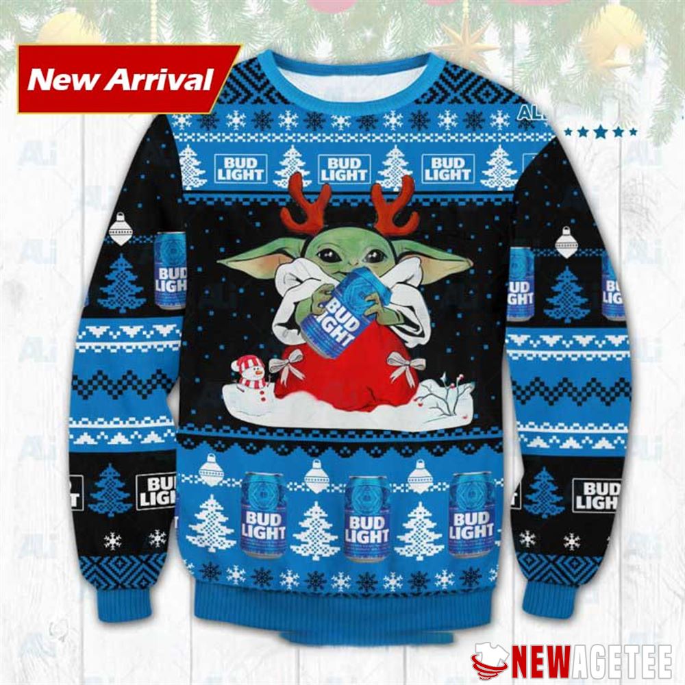 Yoda Bud Light Ugly Christmas Sweater
