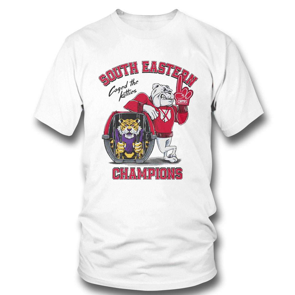 Caged The Kitties Southeastern Champions Georgia Bulldogs Shirt Hoodie