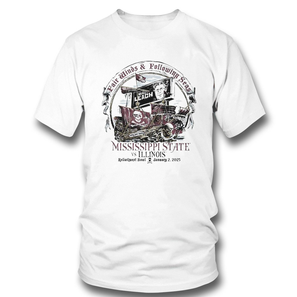 Mike Leach 2023 Reliaquest Bowl Mississippi State Vs Illinois Shirt Hoodie