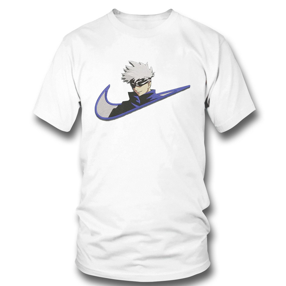 Nike Logo X Satoru Gojo From Anime Jujutsu Kaisen Logo For Otaku Gym Shirt Hoodie