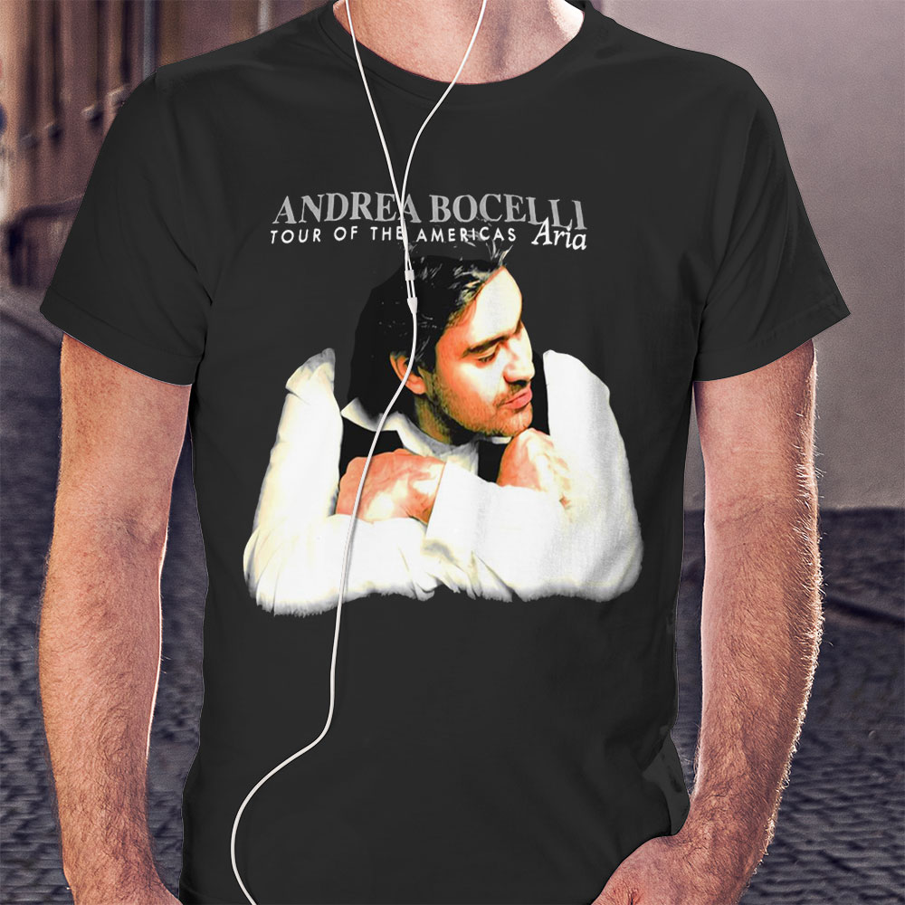 1998 Andrea Bocelli Vintage Aria The Opera Album Tour Shirt Hoodie