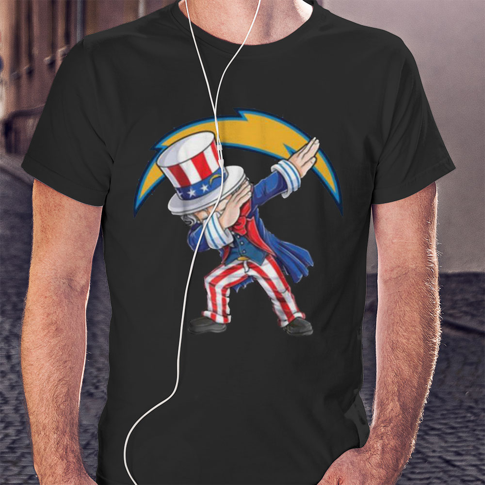 Dabbing Uncle Sam The Fourth Of July Los Angeles Chargers Nfl Football Shirt