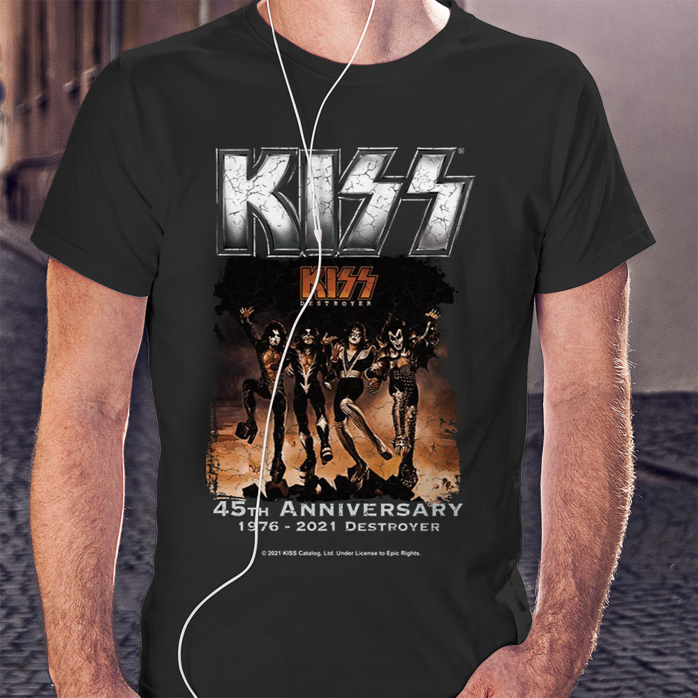 Fan Art Kiss Rock Band Destroyer 45th Anniversary 19762021 Shirt Hoodie