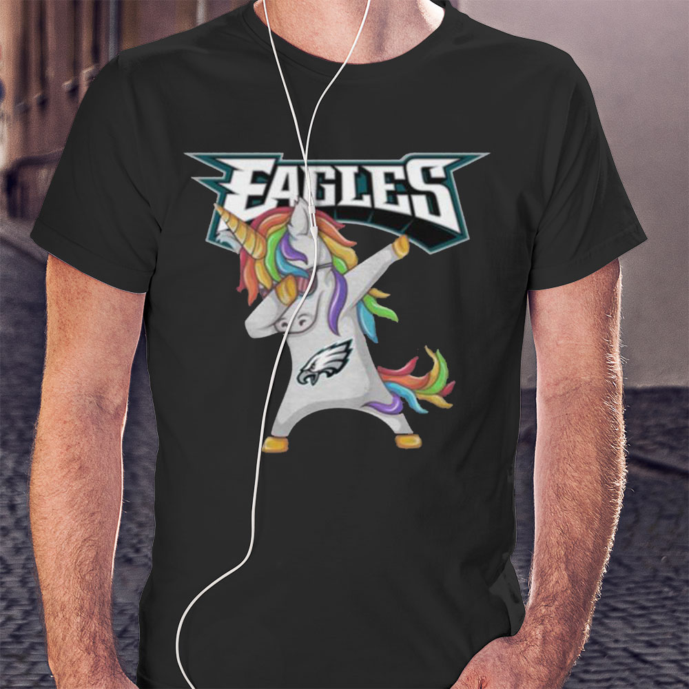 Funny Unicorn Dabbing Philadelphia Eagles Nfl Football T-shirt