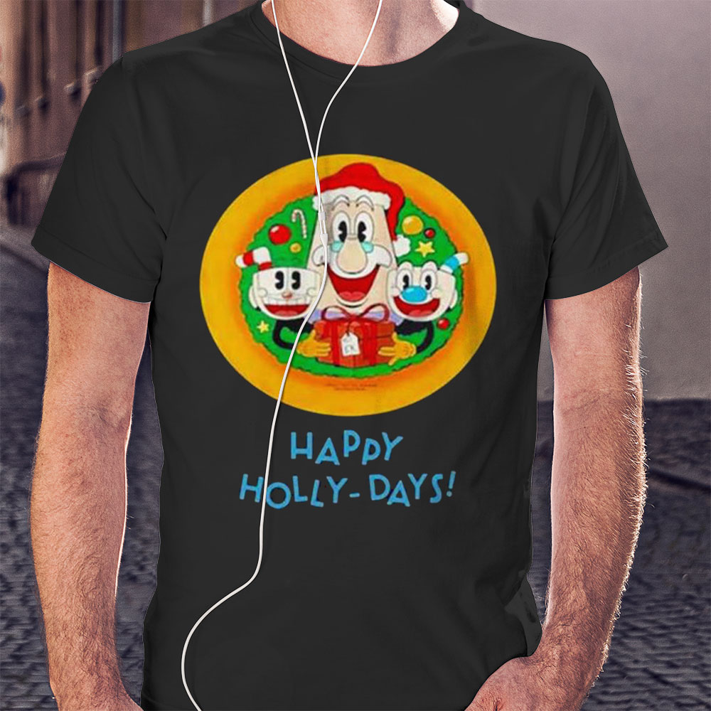 Happy Hollydays The Cuphead Show Shirt Hoodie