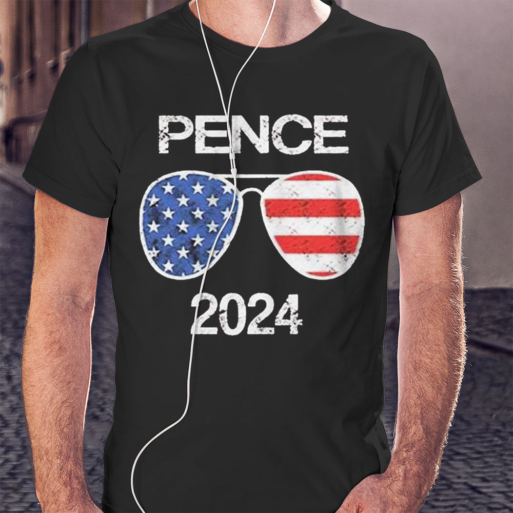 Mike Pence 2024 Vintage President Distressed Usa Flag Sunglasses Shirt Hoodie