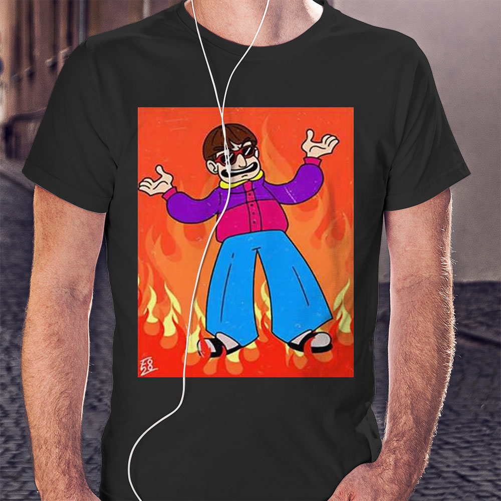 Oliver Tree In Flames Shirt Hoodie