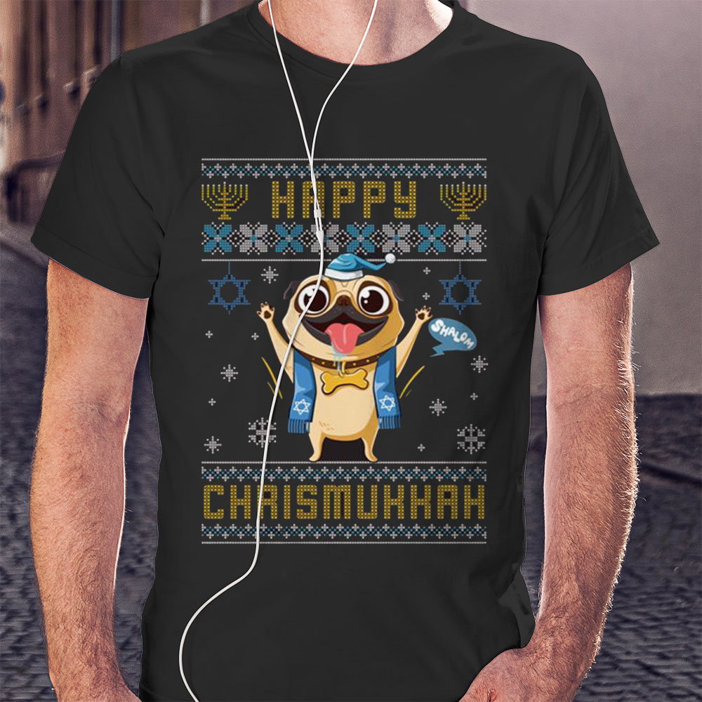 Pug Hanukkah Happy Chrismukkah Shirt