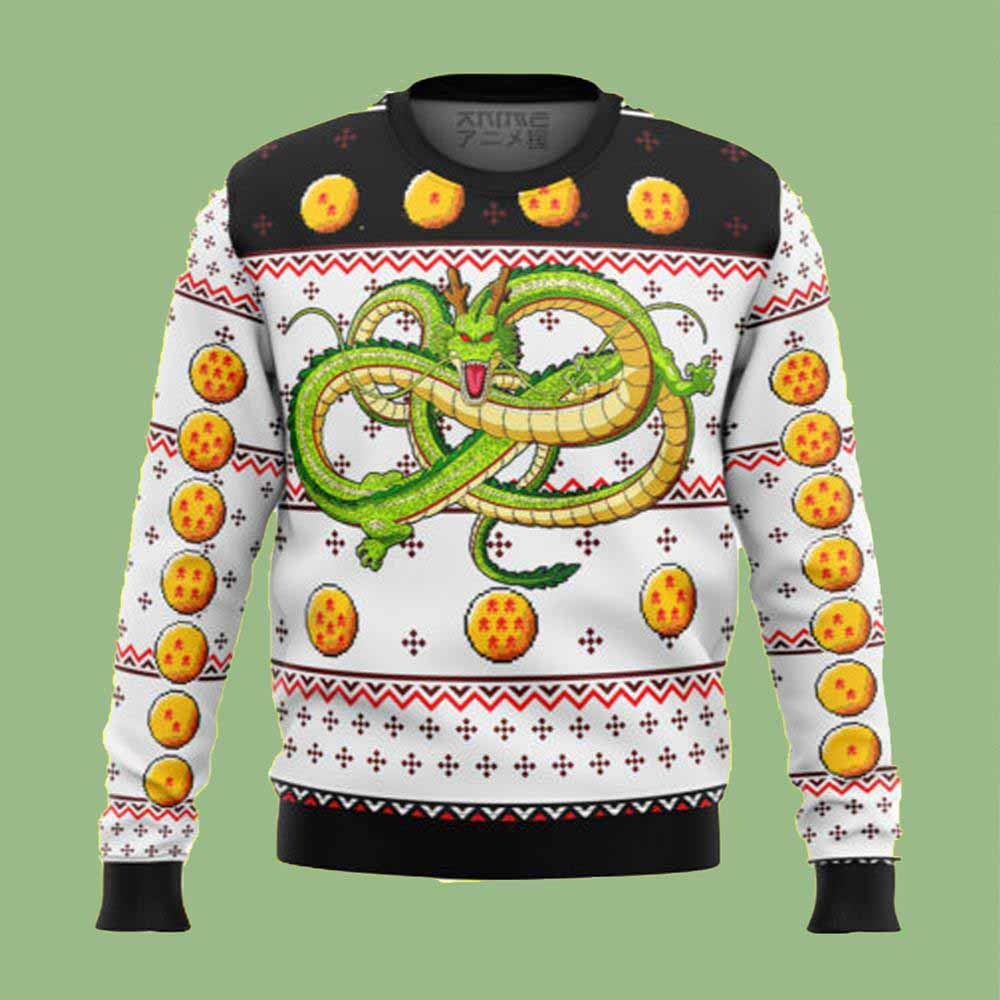 Dragon Ball Z Ne Wish Shenron Ugly Christmas Sweater