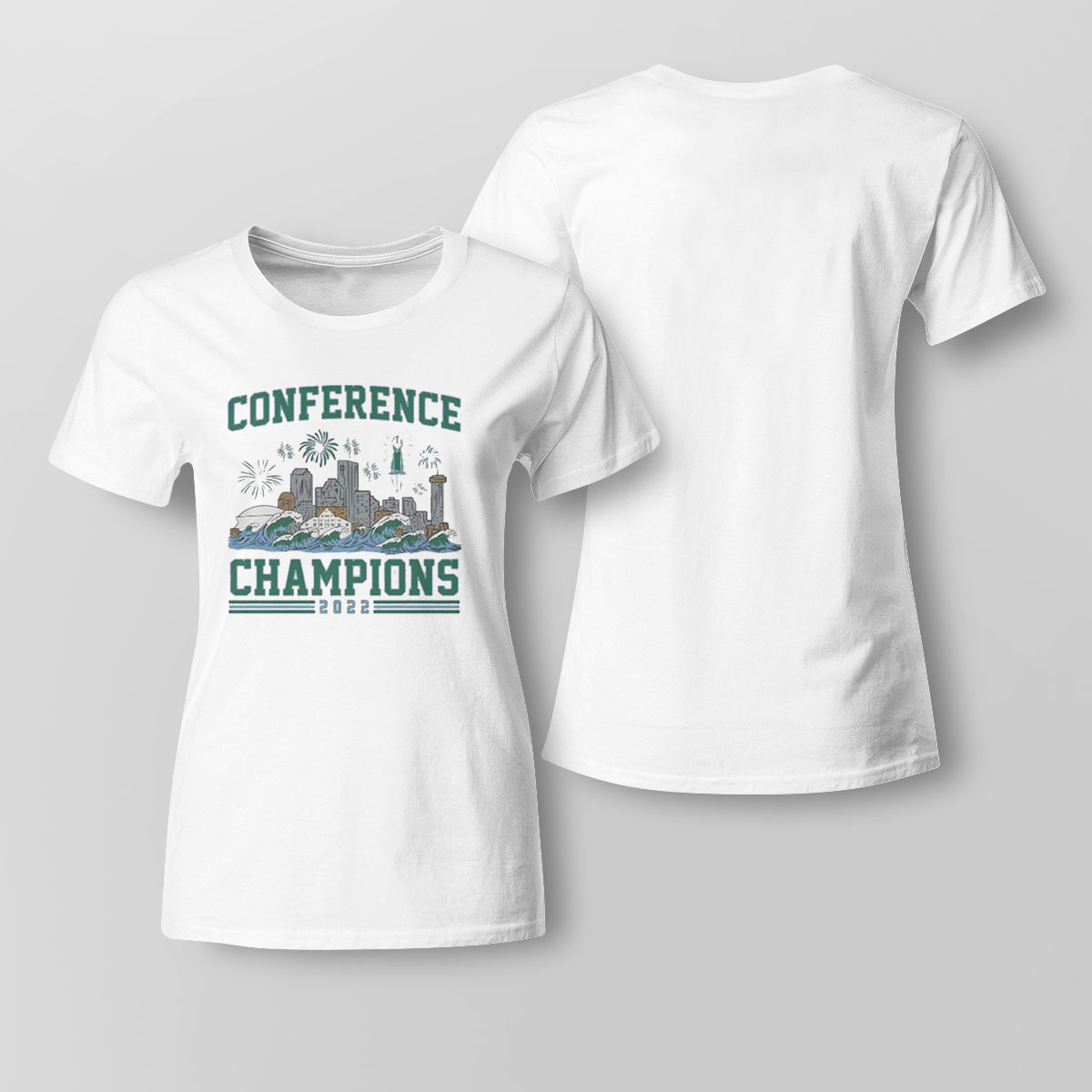 Tulane Green Wave 2022 Conference Champions Skyline Shirt Hoodie