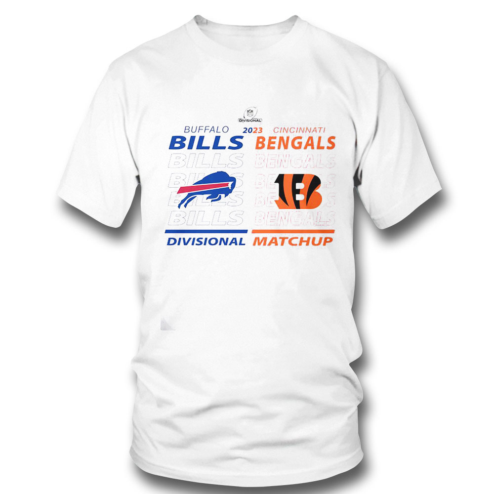 Cincinnati Bengals Vs Buffalo Bills 2022 2023 Afc Divisional Matchup Shirt Cincinnati Bengals Vs Buffalo Bills 2022 2023 Afc Divisional Matchup Shirt